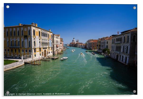 View from the Accademia Bridge in Venice Acrylic by Michael Shannon