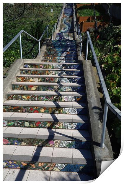 San francisco mosaic stairway Print by Arun 