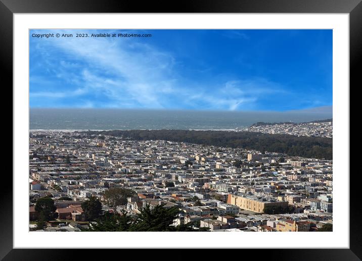 City of San francisco  Framed Mounted Print by Arun 