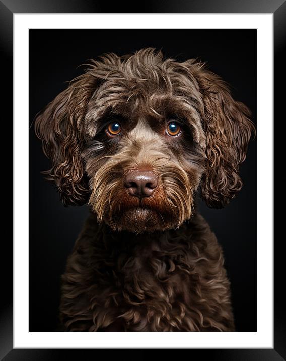 Cockapoo Portrait Framed Mounted Print by Steve Smith