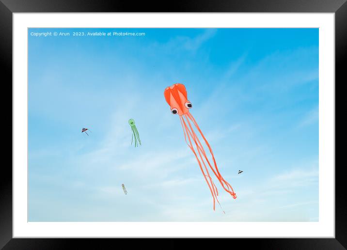 Kite Festival Framed Mounted Print by Arun 