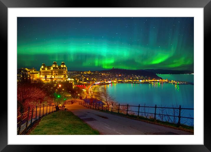 Scarborough Aurora Borealis  Framed Mounted Print by Alison Chambers