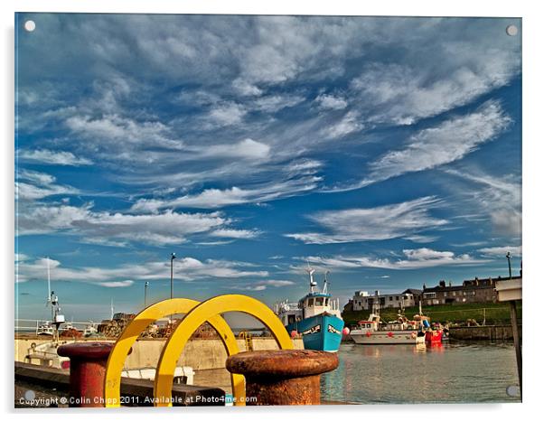 Seahouses harbour Acrylic by Colin Chipp