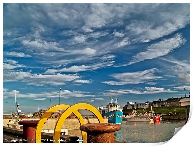 Seahouses harbour Print by Colin Chipp