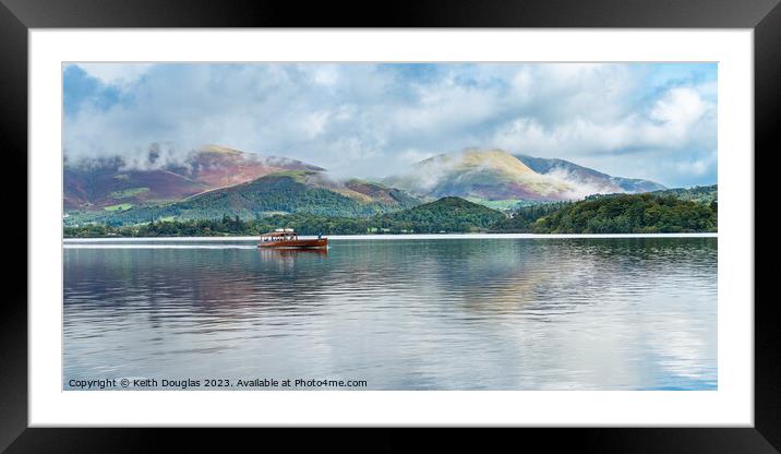 Keswick Launch on Derwent Water Framed Mounted Print by Keith Douglas