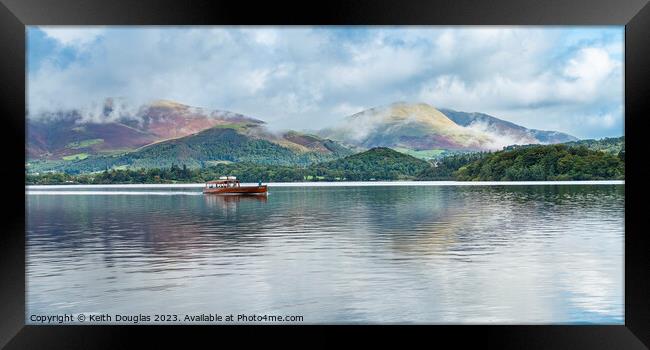 Keswick Launch on Derwent Water Framed Print by Keith Douglas