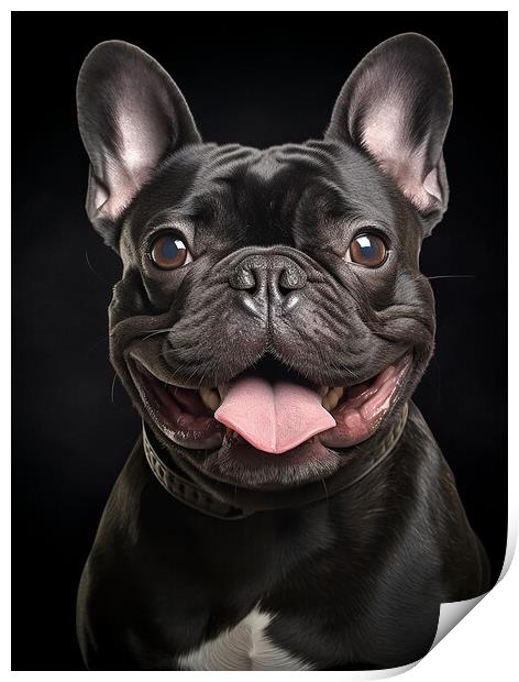 French Bulldog Portrait Print by Steve Smith