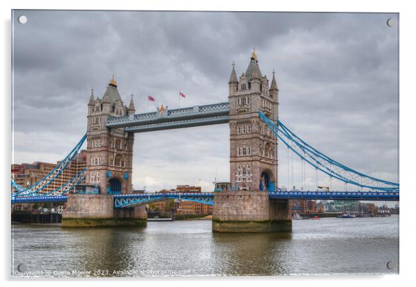 Tower Bridge London City Acrylic by Diana Mower