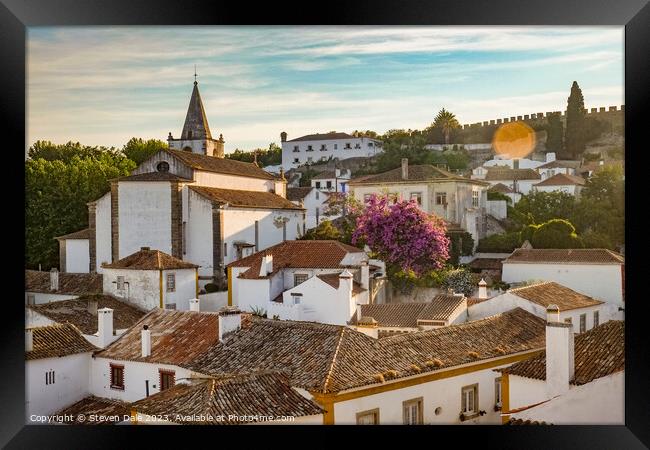 Historic Óbidos - Medieval Walled Town Framed Print by Steven Dale