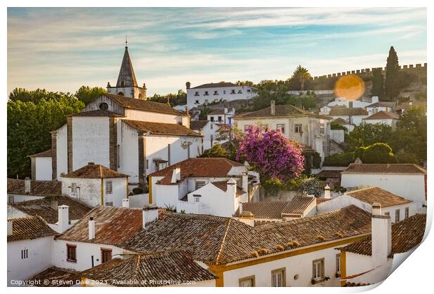 Historic Óbidos - Medieval Walled Town Print by Steven Dale