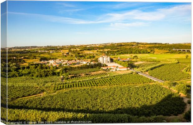 Gently rolling vista near Óbidos Portugal Canvas Print by Steven Dale