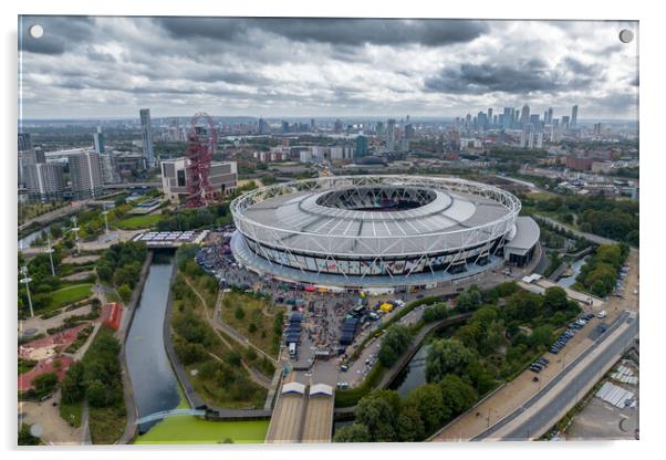 The City of London Stadium Acrylic by Apollo Aerial Photography