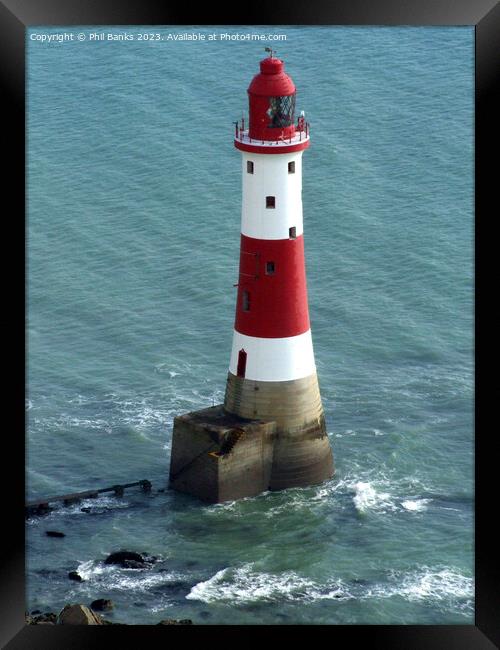 Beachy Head Lighthouse - East Sussex - England Framed Print by Phil Banks