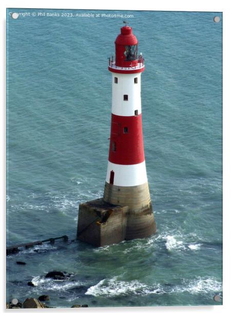 Beachy Head Lighthouse - East Sussex - England Acrylic by Phil Banks