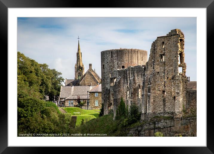 Barnard Castle  Framed Mounted Print by AMANDA AINSLEY