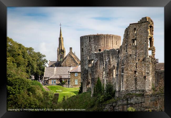 Barnard Castle  Framed Print by AMANDA AINSLEY