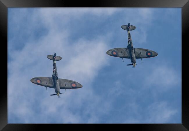 Spitfire MH434 and MH415 Framed Print by J Biggadike