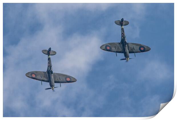 Spitfire MH434 and MH415 Print by J Biggadike