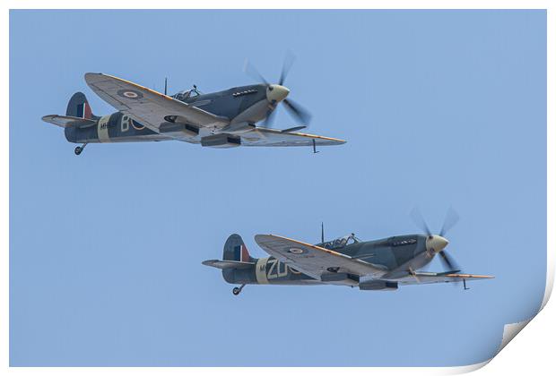 Spitfires Brothers Print by J Biggadike