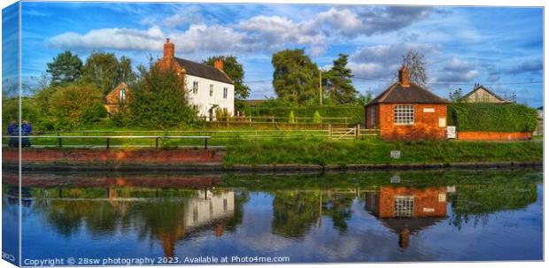 Reflections of the Toll House - (Panorama.) Canvas Print by 28sw photography