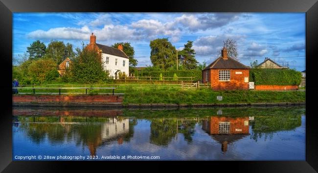 Reflections of the Toll House - (Panorama.) Framed Print by 28sw photography