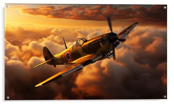 Majestic Spitfire  Acrylic by CC Designs