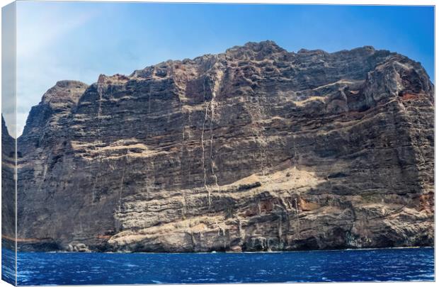 The mighty cliffs of Los Gigantes on the Canary Island of Teneri Canvas Print by Michael Piepgras