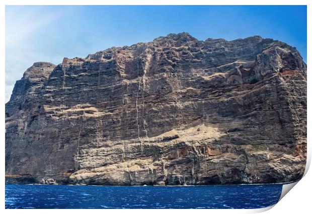 The mighty cliffs of Los Gigantes on the Canary Island of Teneri Print by Michael Piepgras