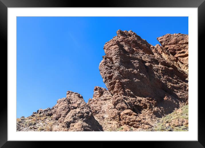 The Roques de Garcia rock formations on the Canary Island of Ten Framed Mounted Print by Michael Piepgras