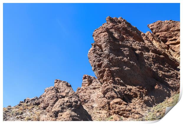 The Roques de Garcia rock formations on the Canary Island of Ten Print by Michael Piepgras