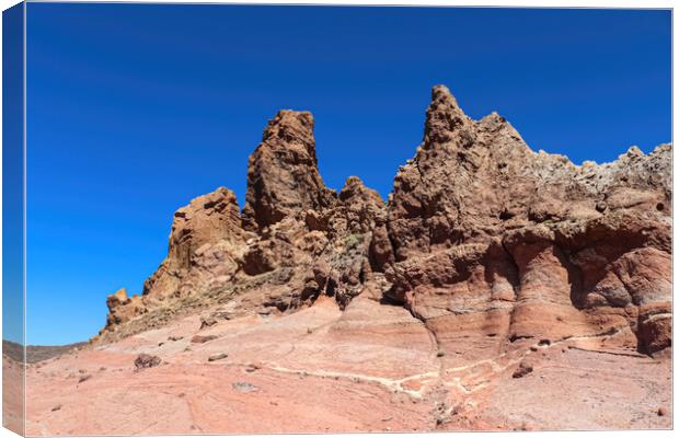 The Roques de Garcia rock formations on the Canary Island of Ten Canvas Print by Michael Piepgras