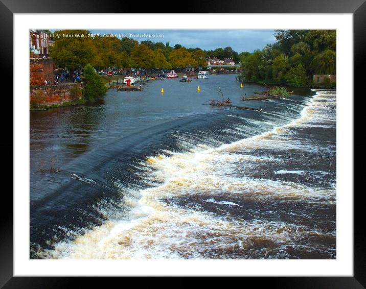Chester - River Dee Framed Mounted Print by John Wain