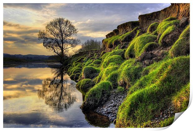 Along The Banks Of The River Lune Print by Jason Connolly