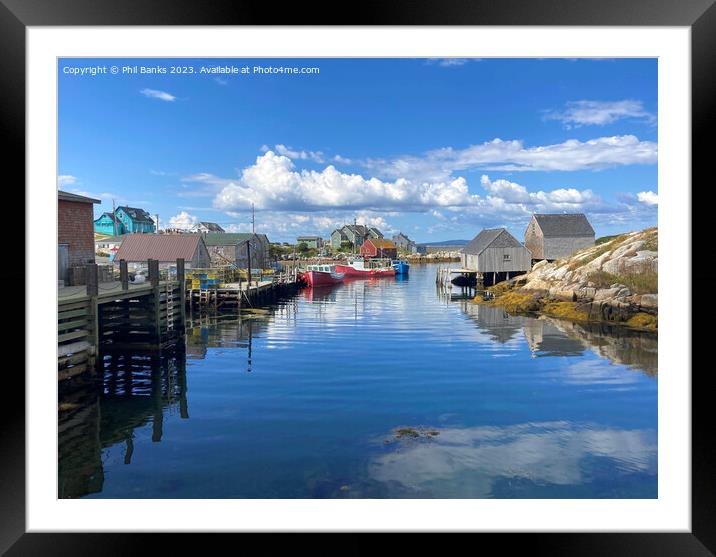Peggy's Cove, Nova Scotia, Canada Framed Mounted Print by Phil Banks