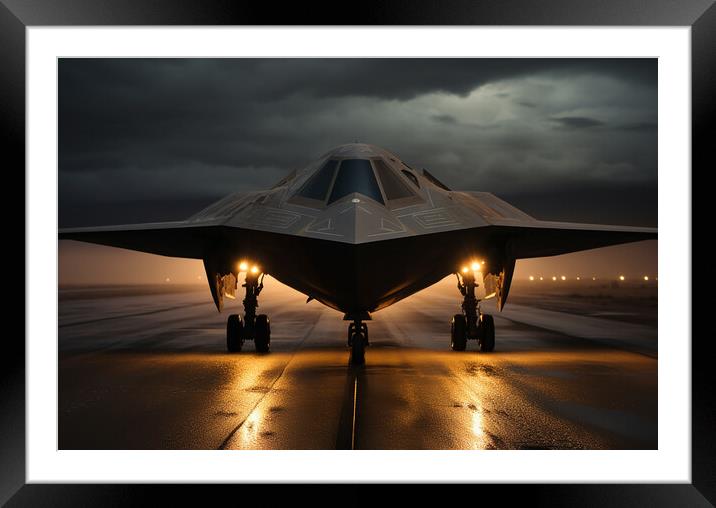 Lockheed F-117 Nighthawk Framed Mounted Print by CC Designs
