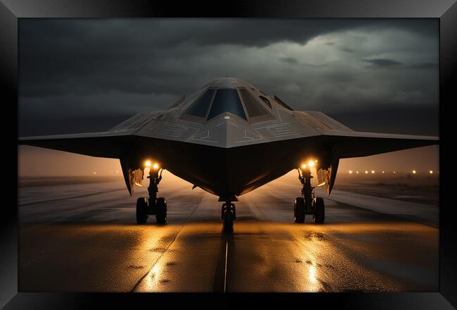 Lockheed F-117 Nighthawk Framed Print by CC Designs