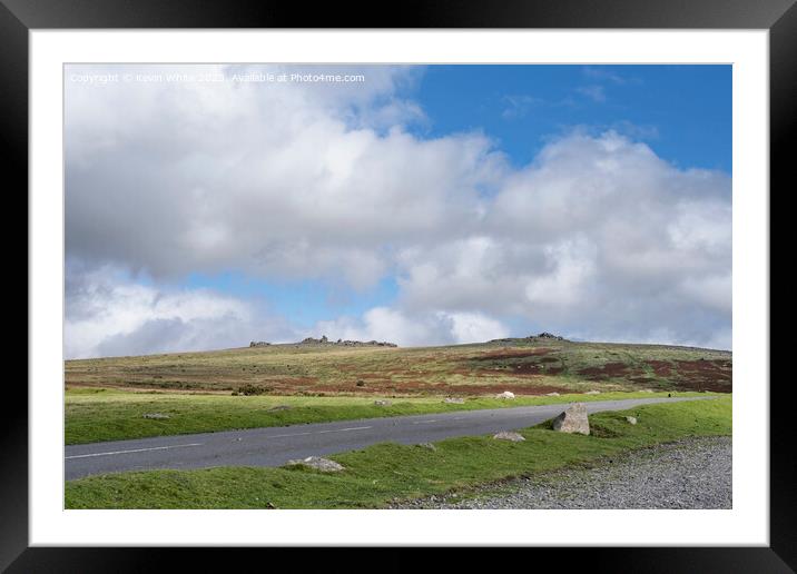 Staple tors view from carpark Framed Mounted Print by Kevin White