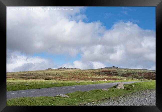 Staple tors view from carpark Framed Print by Kevin White
