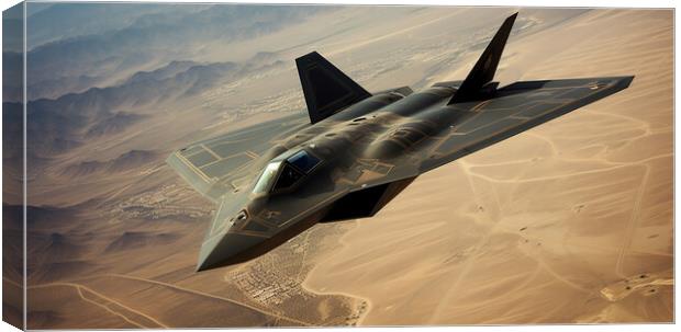 F-117 over the desert  Canvas Print by CC Designs