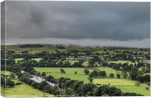 Mist lifting off Mickleton, Teesdale Canvas Print by Richard Laidler