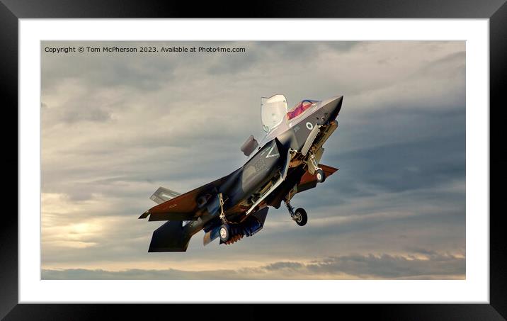 Lockheed Martin F-35B Lightning Landing Framed Mounted Print by Tom McPherson
