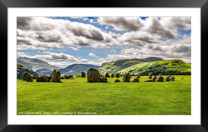 Castlerigg Stone Circle Framed Mounted Print by Peter Hatton