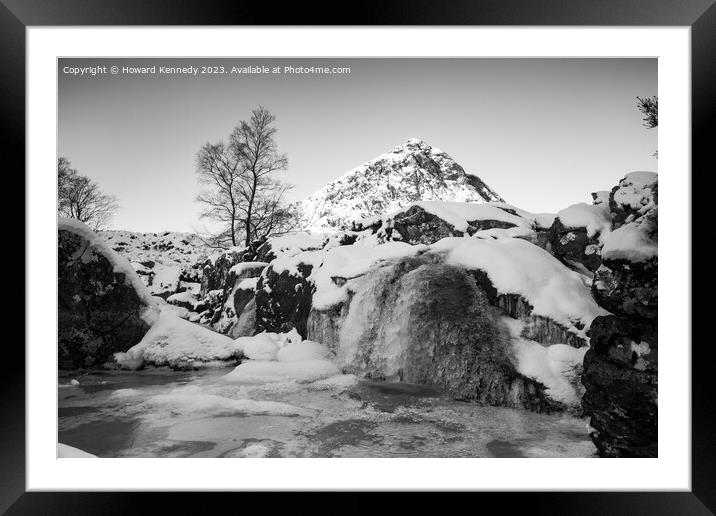 Scotland, Morning light on The Buachaille Framed Mounted Print by Howard Kennedy