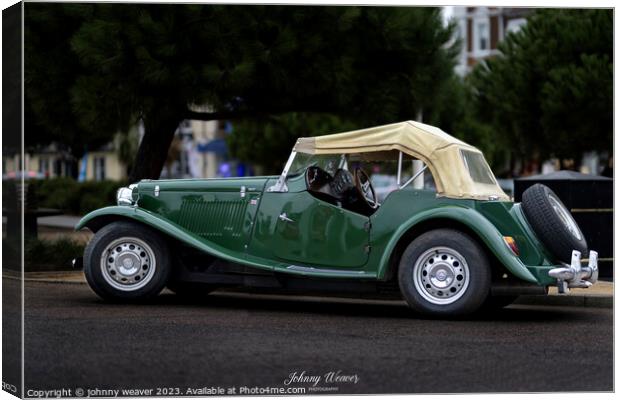 MG Sports Classic Car  Canvas Print by johnny weaver