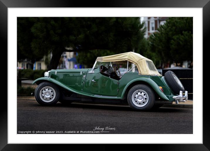 MG Sports Classic Car  Framed Mounted Print by johnny weaver