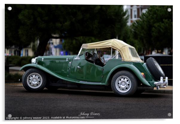 MG Sports Classic Car  Acrylic by johnny weaver
