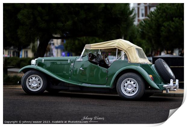 MG Sports Classic Car  Print by johnny weaver