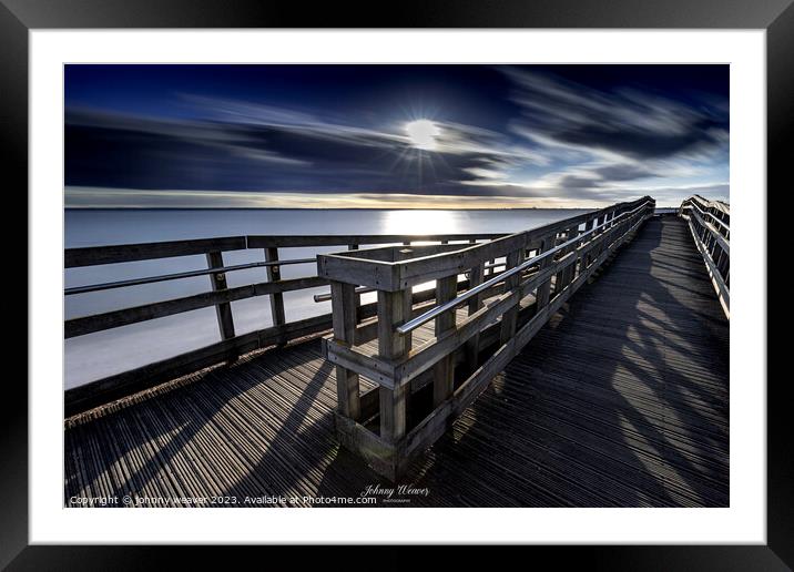 Steps by Southend On Sea  Framed Mounted Print by johnny weaver