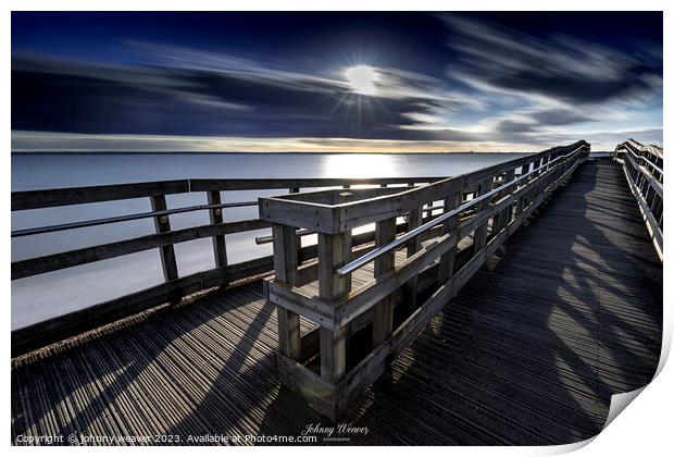 Steps by Southend On Sea  Print by johnny weaver