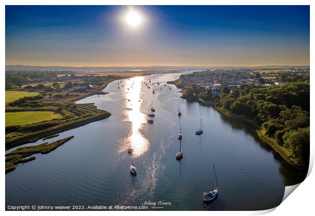 River Crouch Essex Drone Shot  Print by johnny weaver